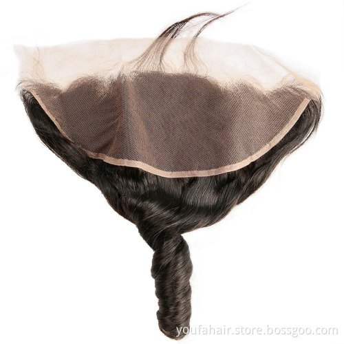 Free Sample 100% Remy Human Hair Transparent Lace Frontal Bouncy Hair Closures Pixie Egg Curl Cuticle Aligned Virgin Hair Weave